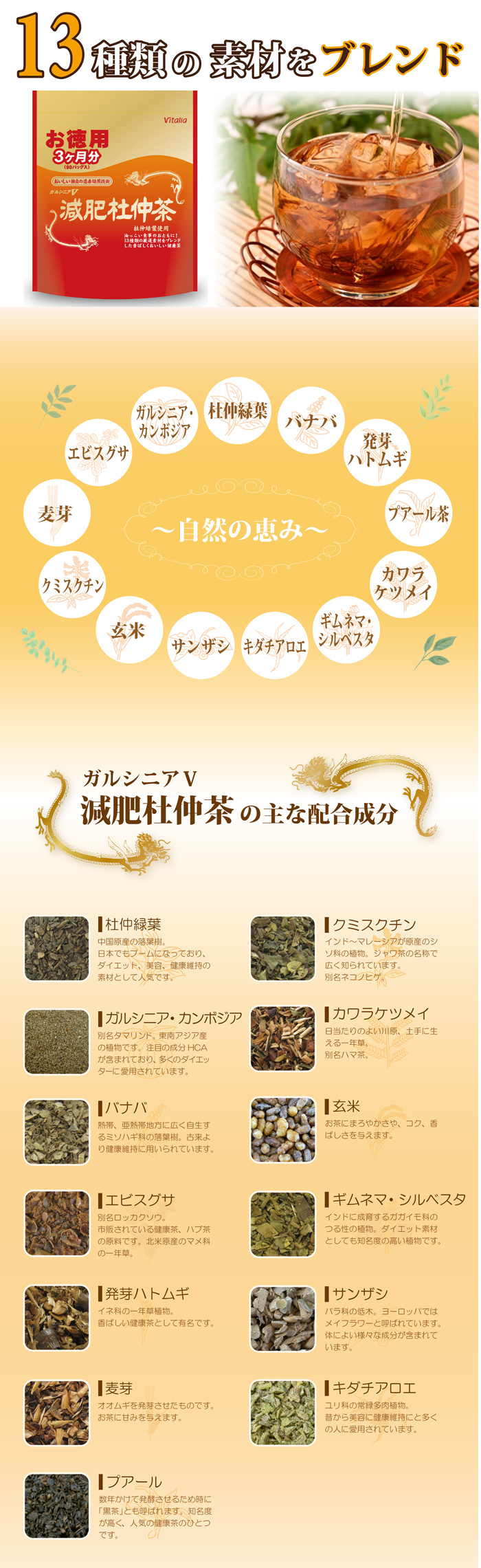 ガルシニアＶ減肥杜仲茶